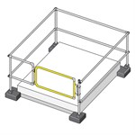 Kee Hatch Offset Access Guardrail Kit — 36x36